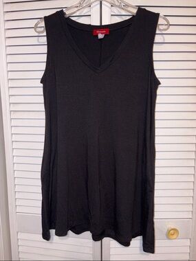 Panhandle Black V-Neck Sleeveless Tunic Size M